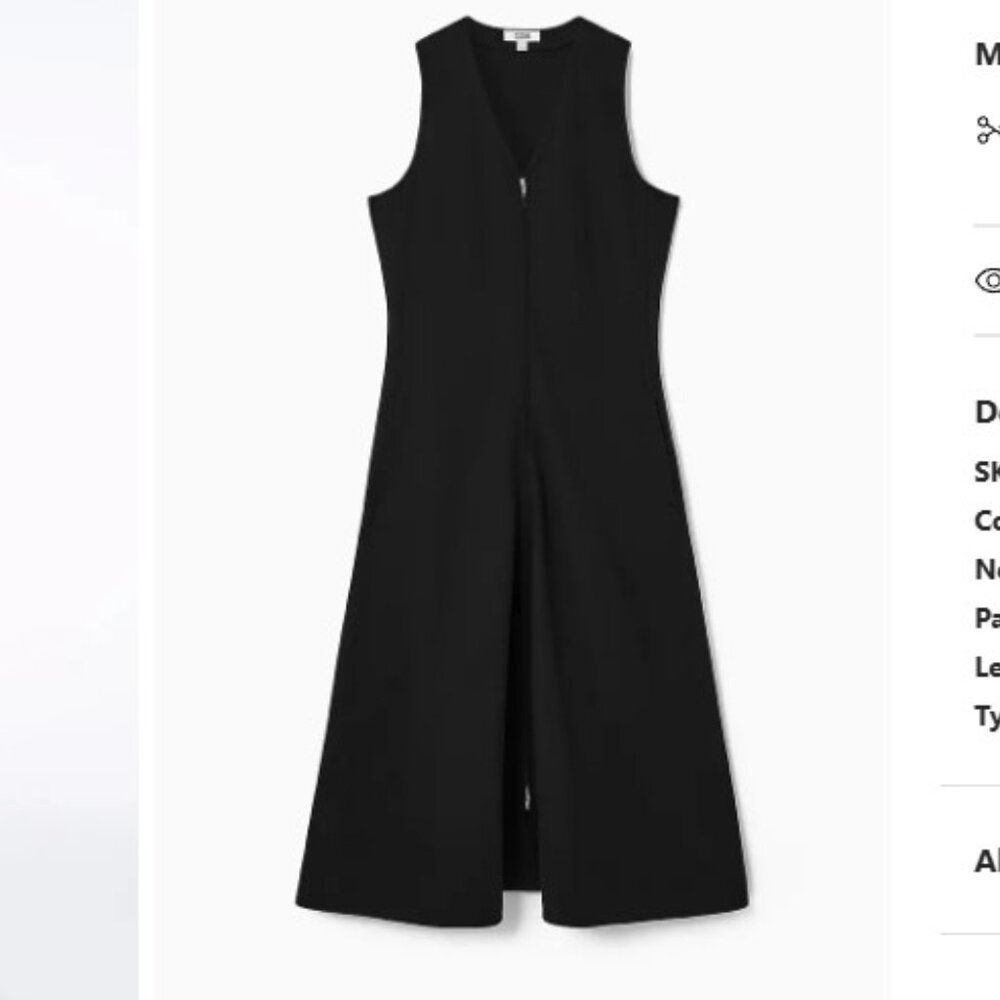COS Black Midi Dress